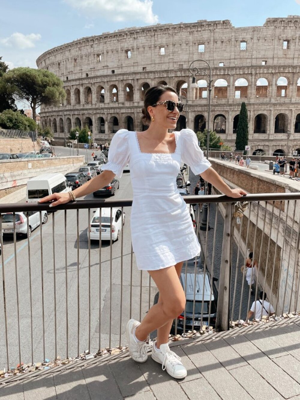 Reformation Evian­na Linen Dress White Size 2 - Summer Mini
